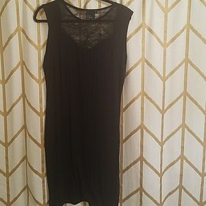 Asos curve black body con lace dress US16